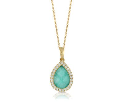 Doves Amazonite and Diamond Pendant P7106AZ Online