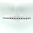 14k White Gold 2.42CTW Sapphire and Diamond Bracelet Online Hot Sale