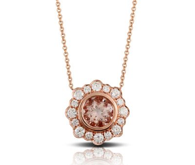 Doves Morganite and Diamond Necklace N8763MG Online Hot Sale