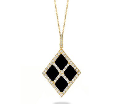 Doves Black Onyx and Diamond Pendant P7953BO Supply