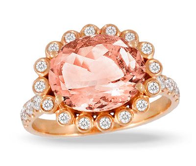 Doves Morganite and Diamond Ring R8168MG Supply