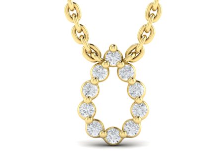 Vlora Besito 14k Yellow Gold and Diamond Necklace VP60096 Hot on Sale