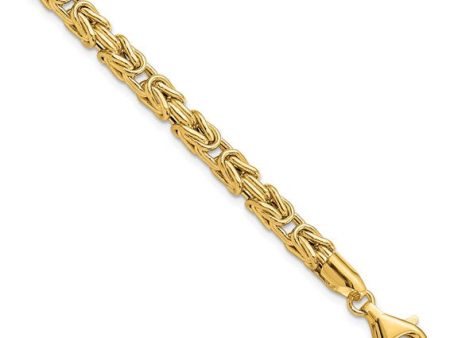 14k Yellow Gold Byzantine Link Bracelet 7.5 inches LF1487-7.5 on Sale