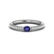 Vlora Sofia 14k White Gold Diamond and Sapphire Ring VR60135S For Cheap