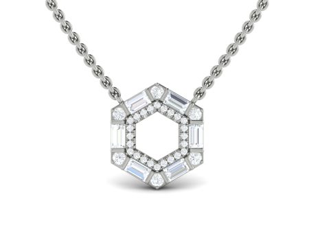 Vlora Serafina 14k White Gold and Diamond Necklace VP60329 Online Hot Sale