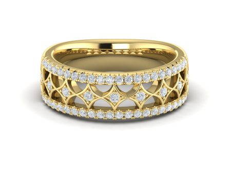 Vlora Estrella 14k Yellow Gold and Diamond Band VR60191 Online