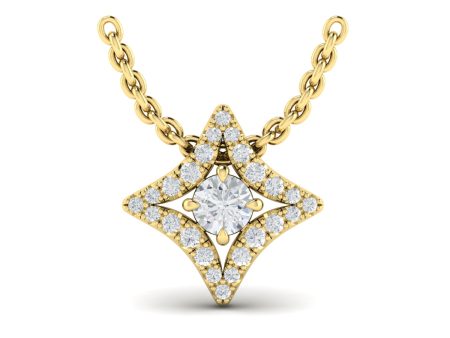 Vlora Estrella 14k Yellow Gold and Diamond Necklace VP60210Y Hot on Sale