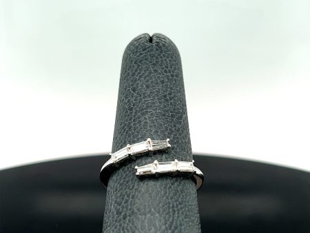 14k White Gold .53CTW Diamond Baguette Diamond Band Online Sale