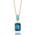 Doves Amazonite Diamond and London Blue Topaz Pendant N8383AZLBT on Sale