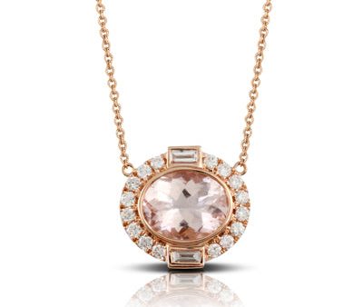 Doves Morganite and Diamond Necklace N8838MG Online Hot Sale