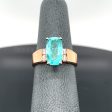 14K Rose Gold 2.85CTW Paraiba Tourmaline and Diamond Ring Hot on Sale