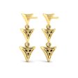 Vlora Miraval 14k Yellow Gold and Diamond Geometric Dangle Earring VER60444 For Cheap