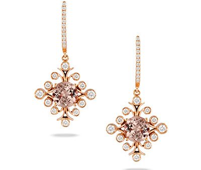 Doves Morganite and Diamond Earrings E8552MG For Discount