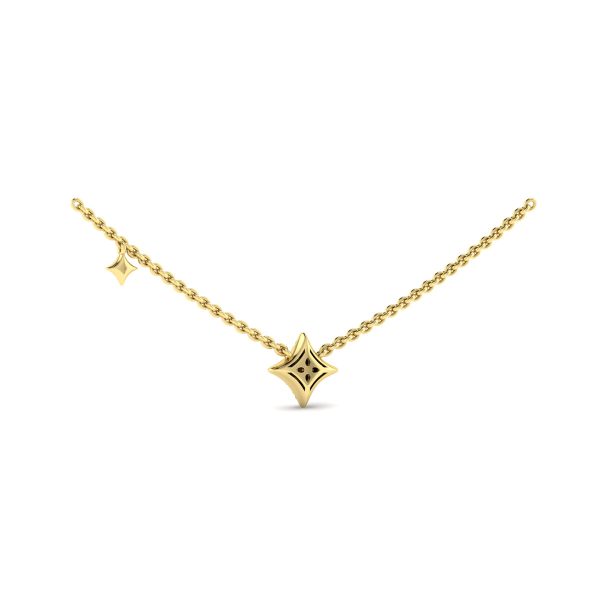 Vlora Estrella 14k Yellow Gold and Diamond Necklace VN60215 Cheap