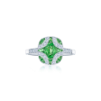 KWIAT Argyle Collection Tsavorite Garnet and Diamond Ring R-28115-0-TSADIA-18KW For Discount