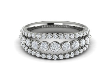 Vlora Adella 14k White Gold and Diamond Ring VR60101 Hot on Sale