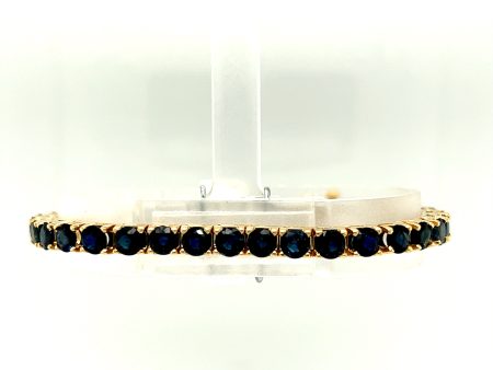 14K Yellow Gold 15.13CTW Montana Sapphire Bracelet Cheap