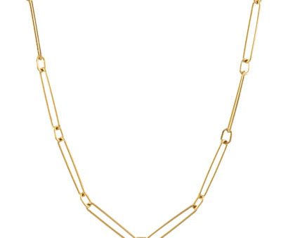 Doves 18k Yellow Gold Paperclip Chain STRETCH-S-18 Online