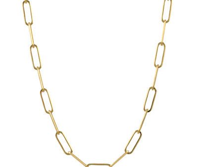 Doves 18k Yellow Gold Paperclip Chain PAPER-M-18 Online