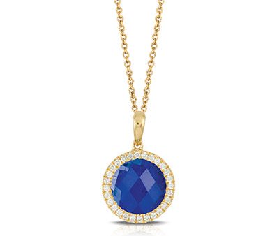 Doves Royal Lapis and Diamond Necklace P7107LP Hot on Sale