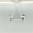 14k White Gold 3.01CTW Diamond Studs Online Hot Sale