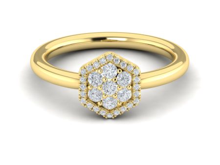 Vlora Serafina 14k Yellow Gold and Diamond Ring VR60302 Cheap