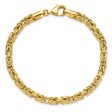 14k Yellow Gold Byzantine Link Bracelet 7.5 inches LF1487-7.5 on Sale