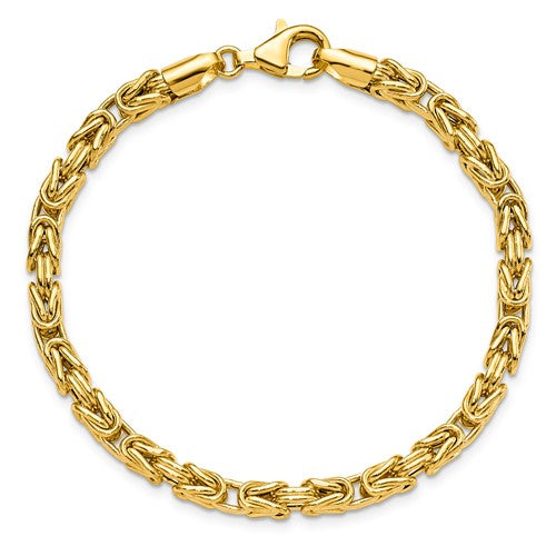 14k Yellow Gold Byzantine Link Bracelet 7.5 inches LF1487-7.5 on Sale