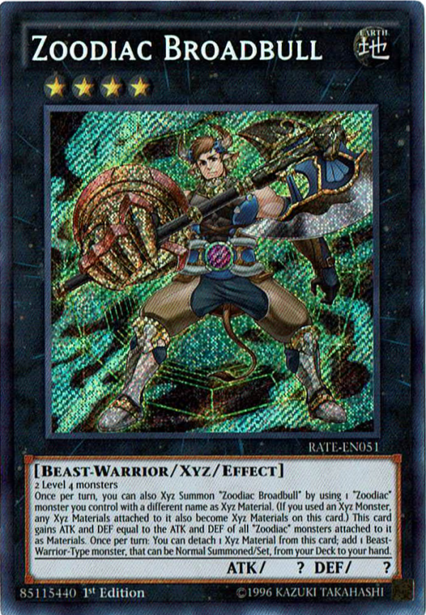 Zoodiac Broadbull [RATE-EN051] Secret Rare Hot on Sale